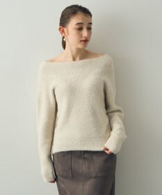 YECCA VECCA 2wayラメフェザーニット