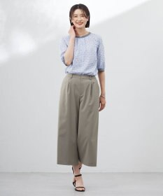 J.PRESS LADIES S 【洗える】ジオメトリックプリント ブラウス