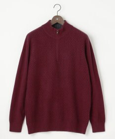 JOSEPH ABBOUD 【キングサイズ】カシミヤブレンド ハイネック ZIP プルオーバーニット