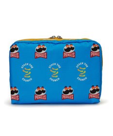 LeSportsac EXTRA LARGE RECTANGULAR COSMETIC/プリングルズブルーエクストラレクタンギュラーコスメティック