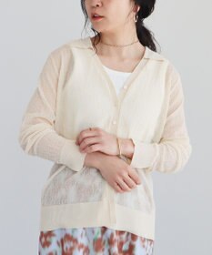 CRAFT STANDARD BOUTIQUE シアージョーゼットニットカーディガン