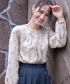 Tiaclasse 【スマート裏起毛】 ボウタイ風ブラウス