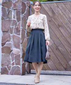 Tiaclasse 【スマート裏起毛】 ボウタイ風ブラウス