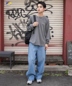 WEGO 【ユニセックス着用ITEM】ピグメントグラフィックT（LS）