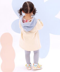 MIKI HOUSE HOT BISCUITS 【80-120cm】【NEW Color Series】裏毛パイル素材 パステルカラー フーディワンピース