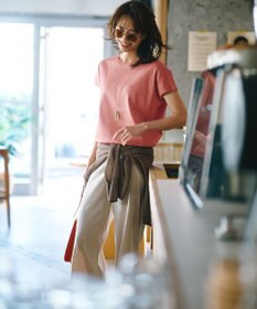 23区 L 【CLASSY.6月号掲載/洗える】リネンレーヨンストレッチ ワイドパンツ