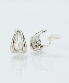 Phoebe 【痛くないシリーズ/金属アレルギー対応】ドロップパールライトフィットイヤリング　シルバー