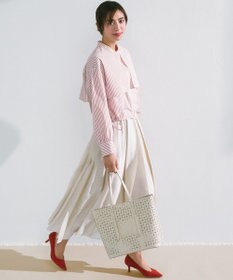 23区 フェイクレザー カットアウト トートバッグ