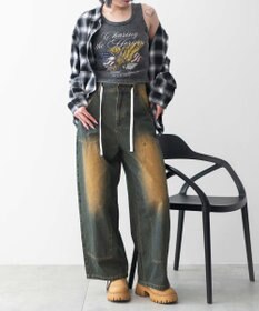 WEGO ヴィンテージウォッシュグラフィックタンク