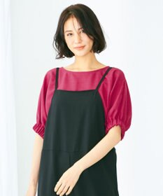 ANY 【洗える】デザインスリーブとろみ ブラウス