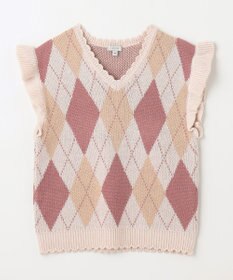 ANY KIDS アーガイル ニット ベスト