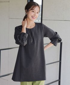 Tiaclasse L 【洗える】タックスリーブポンチチュニック