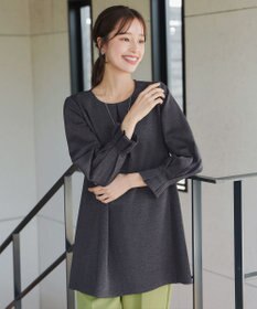 Tiaclasse L 【洗える】タックスリーブポンチチュニック