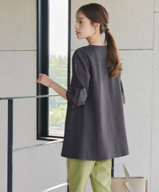 Tiaclasse L 【洗える】タックスリーブポンチチュニック