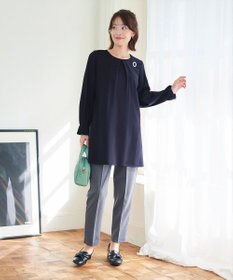 Tiaclasse L 【洗える】タックスリーブポンチチュニック