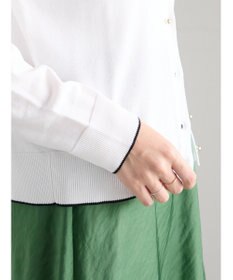 Te chichi 14G綿ポリクルーカーディガン