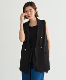 YECCA VECCA ドライタッチ金釦テーラードジレ