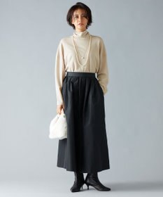 自由区 【洗える】ビンテージパールタートルネック カットソー