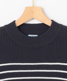 組曲 L 【WEB限定】ハイネック ゆるボーダーニット