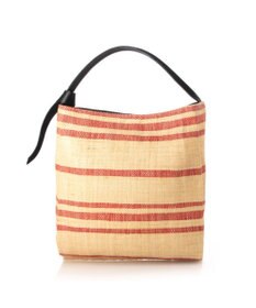 UNBILLION perche マダガスカルラフィアボーダーワンショルダー