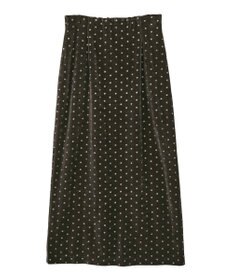 YECCA VECCA グリッタードットベロアナロースカート