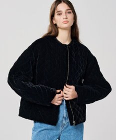 uncrave ベロア キルティング ブルゾン（uncrave WHITE）