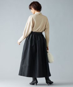 自由区 【洗える】ビンテージパールタートルネック カットソー