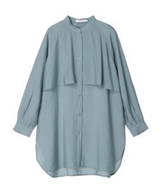 AMERICAN HOLIC バンドカラーフリルシャツチュニック