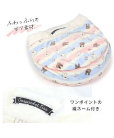 PET PARADISE リサとガスパール 丸型 遠赤外線 寝袋 カドラー (60cm) ポップ柄