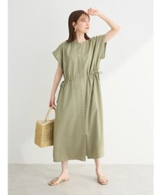 Green Parks ・ＥＬＥＮＣＡＲＥ　ＤＵＥリネンライクドロストワンピース