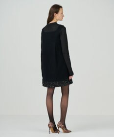 GRACE CONTINENTAL スパンコールヘムミニワンピース