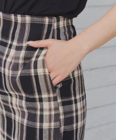 Tiaclasse 【洗える】カラミチェックスカート