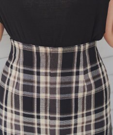 Tiaclasse 【洗える】カラミチェックスカート