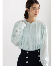 Te chichi プリーツサテンブラウス