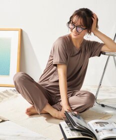 OP／FILA 【FILA】犬や猫の毛がつきにくいルームウェア上下セット/半袖