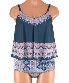 San-ai Resort（三愛水着楽園） ロングパンツセット水着　9M・11L　【Coral veil（コーラルヴェール）】