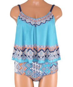 San-ai Resort（三愛水着楽園） ロングパンツセット水着　9M・11L　【Coral veil（コーラルヴェール）】