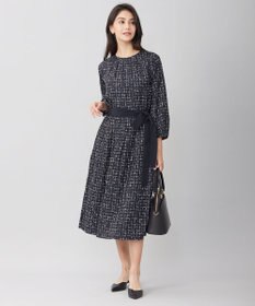 自由区 L 【セットアップ対応・洗える】スクラッチチェックプリント ブラウス