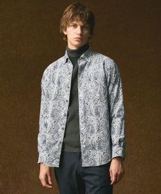 JOSEPH ABBOUD 【LIBERTY・綿100％】リバティペイズリープリントコーデュロイ シャツ