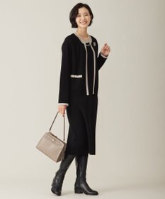 J.PRESS LADIES S 【WEB限定カラーあり・洗える】TRIM RAYON STRETCH カーディガン