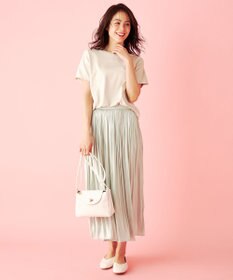 ANY L 【洗える】シャイニーサテン スカート