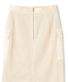 BEIGE， NIGELLA / 異素材MIXコットンレースビックポケットスカート