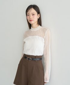 earth music&ecology レースドッキングプルオーバー