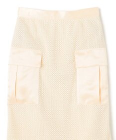 BEIGE， NIGELLA / 異素材MIXコットンレースビックポケットスカート