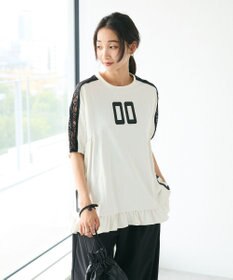 CRAFT STANDARD BOUTIQUE 接触冷感/UVカット/レースライン入りチュニック