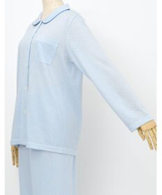 Wing パジャマ 長袖 長ズボン さらさらとした肌ざわり 接結天竺素材(肌側) すっきりとしたシルエット シャツタイプ  レディース EP5064 ウイング／ワコール