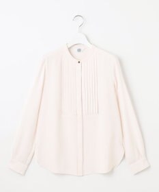 J.PRESS LADIES 【洗える】ヌーディスバックサテン バンドカラー ブラウス