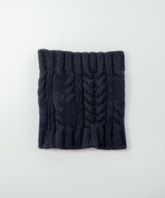 AND WOOL 〈上質な素材と手仕事から生まれた優しいニット〉メリノウール・ケーブル編みスヌード