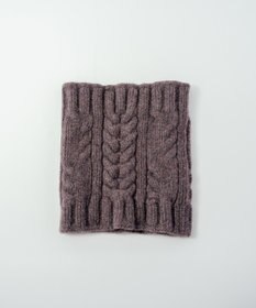 AND WOOL 〈上質な素材と手仕事から生まれた優しいニット〉メリノウール・ケーブル編みスヌード