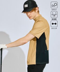PW CIRCULUS 【吸水速乾 / UV遮蔽率96.3% UVカット / ストレッチ】【MEN】メッシュコンビモックネックT ゴルフ